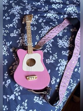 Kids Pink Acoustic Toy Guitar by